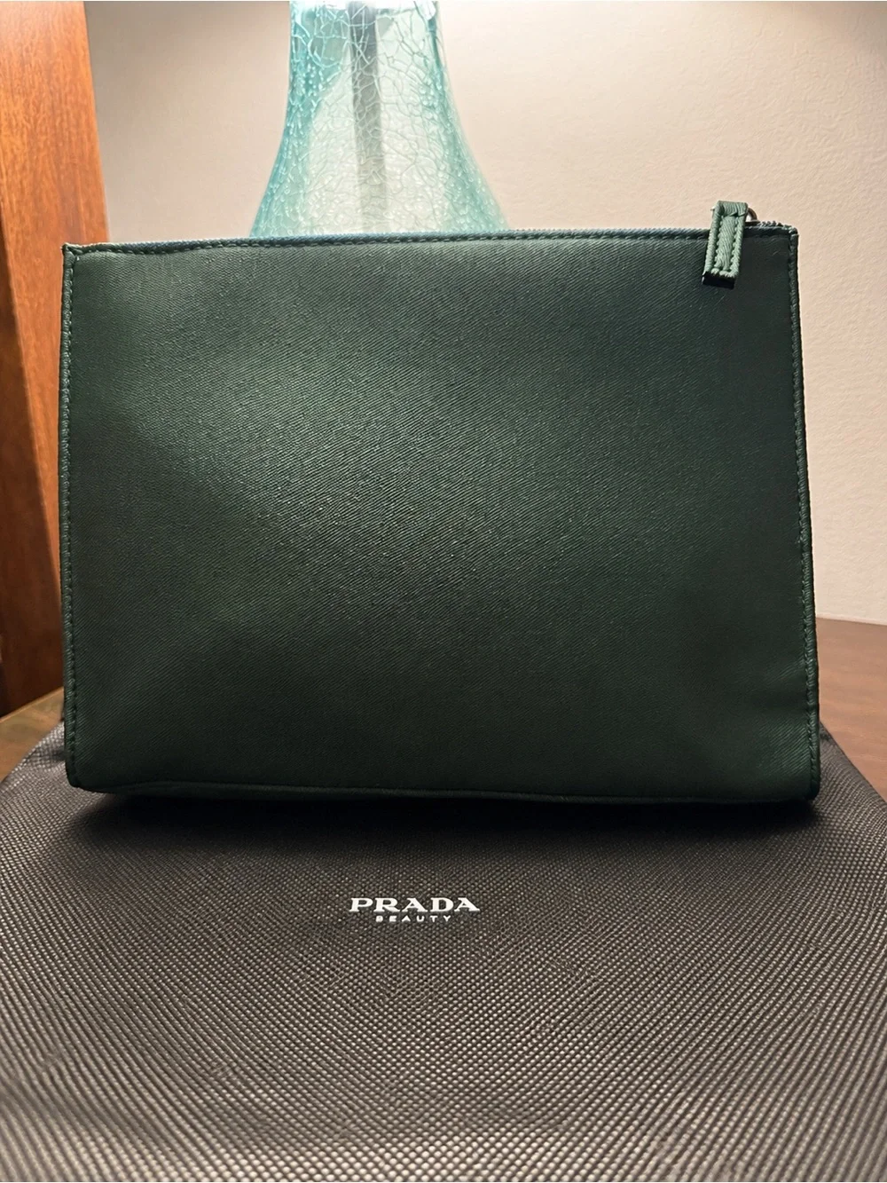 Prada Green Beauty Pouch